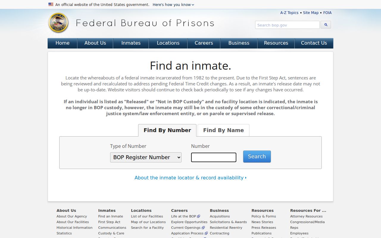 Lee County arrest history federal prison locator