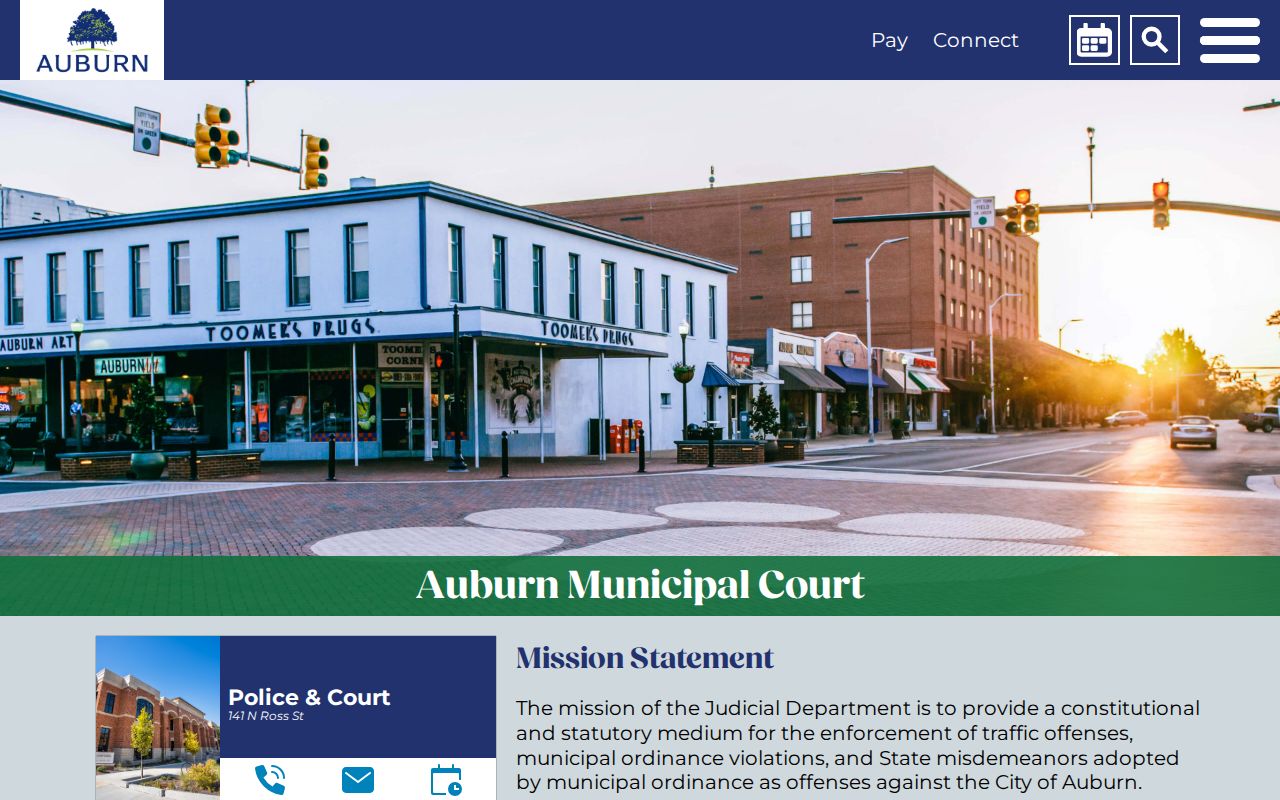 Auburn criminal history municipal court docket source