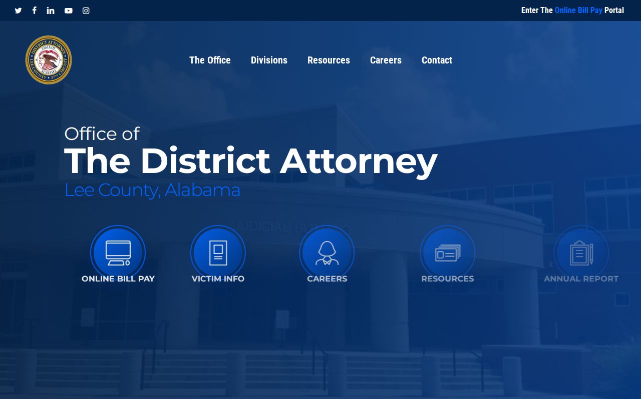 Lee County District Attorney criminal charge and records source