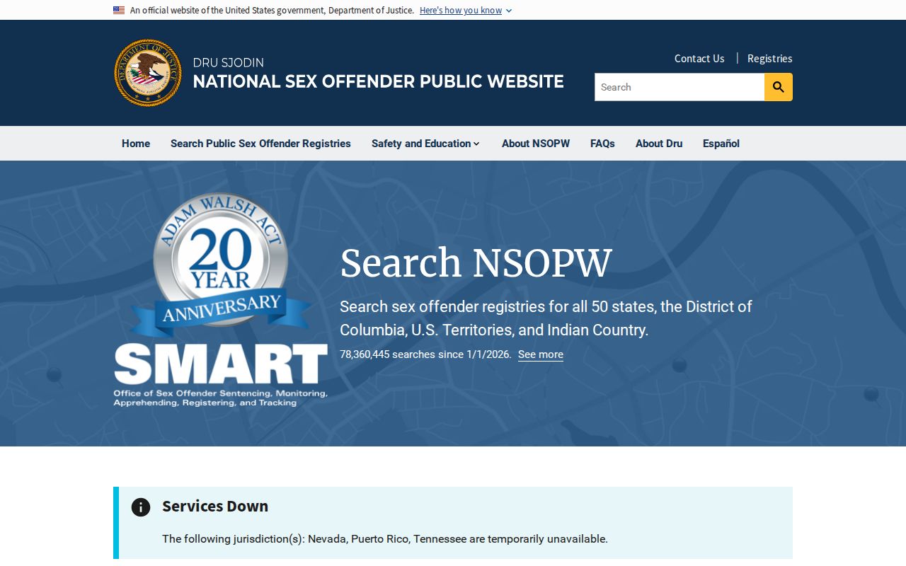 Lee County sex offender check national NSOPW search
